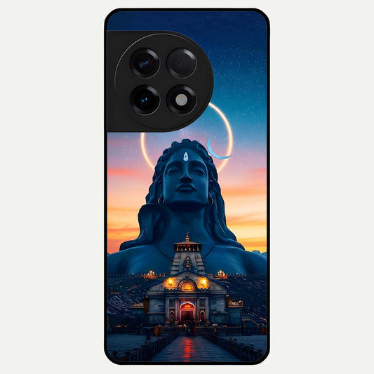  Eternal Shiva Aura Glass Case For OnePlus 11R back cover – full design glossy printed glass finish