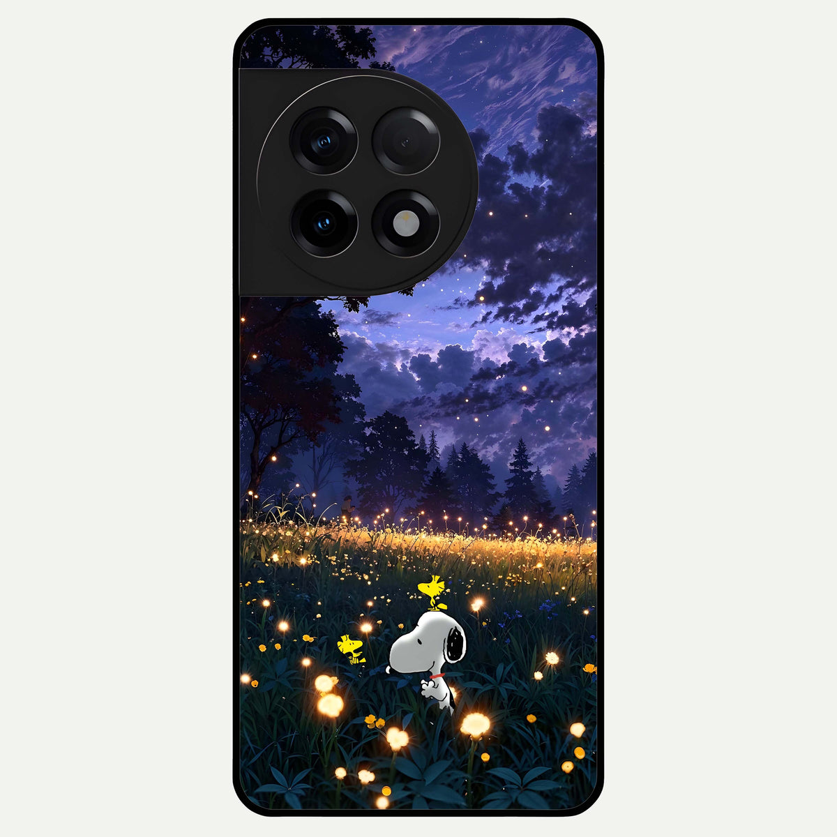  Firefly Meadow Magic Glass Case For OnePlus 11R back cover – full design glossy printed glass finish