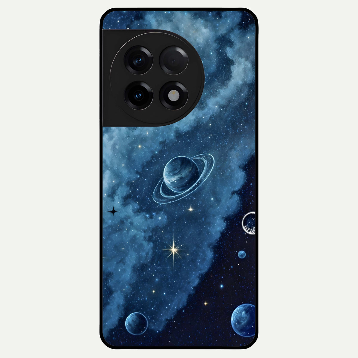  Galaxy Dream Space Glass Case For OnePlus 11R back cover – full design glossy printed glass finish