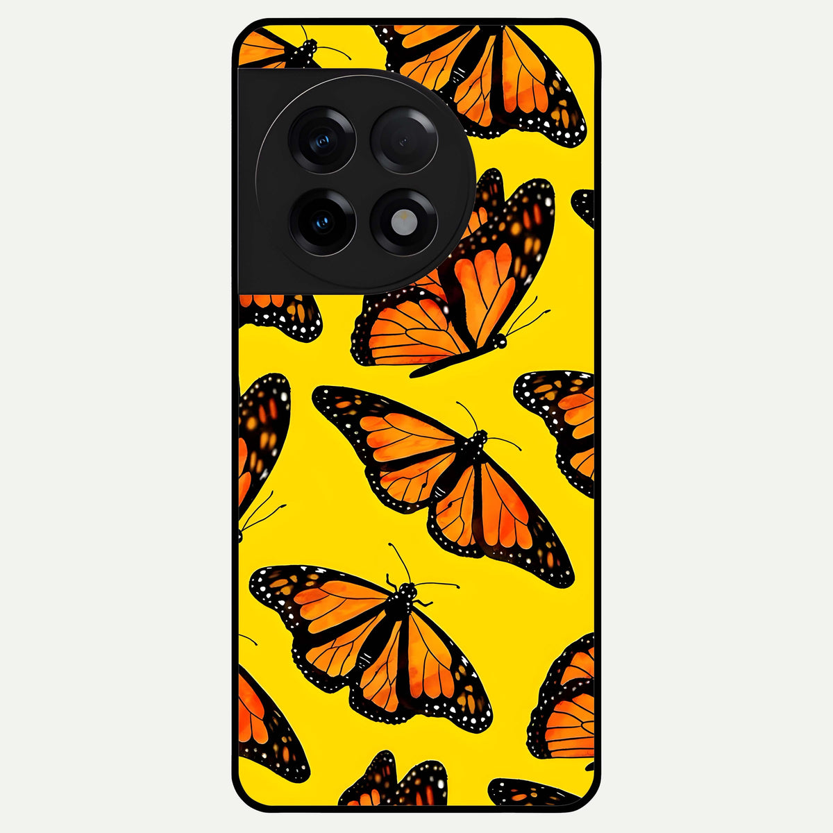  Golden Wing Flight Glass Case For OnePlus 11R back cover – full design glossy printed glass finish