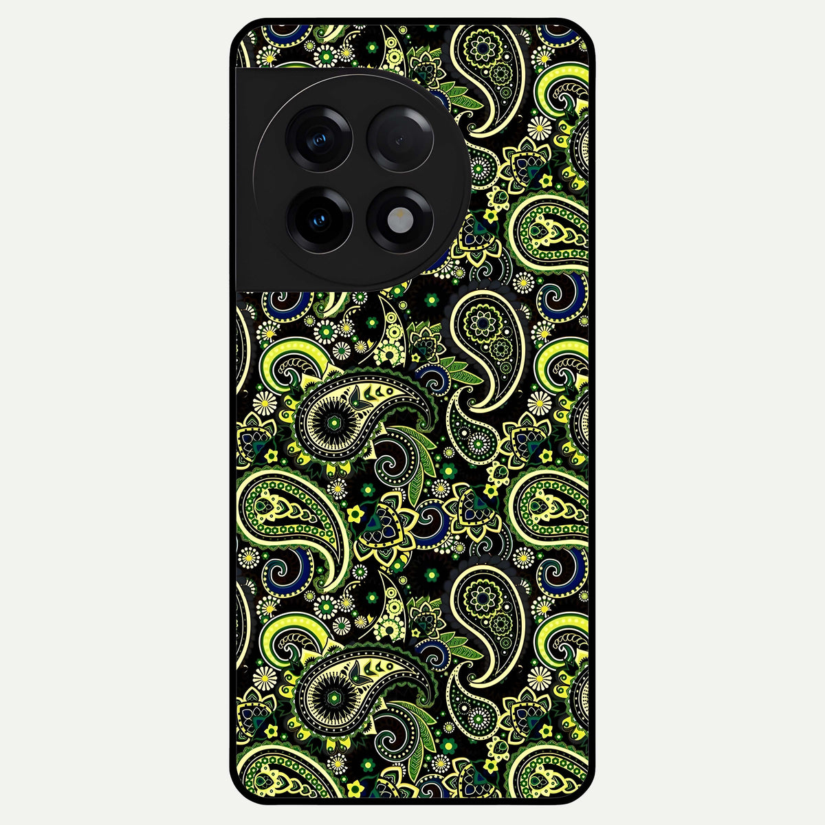  Green Lemon Glass Case For OnePlus 11R back cover – full design glossy printed glass finish