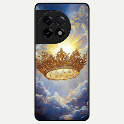 Heavenly Crown Light Glass Case For OnePlus 11R back cover – full design glossy printed glass finish