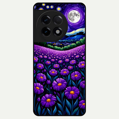  Lavender Moon Field Glass Case For OnePlus 11R back cover – full design glossy printed glass finish