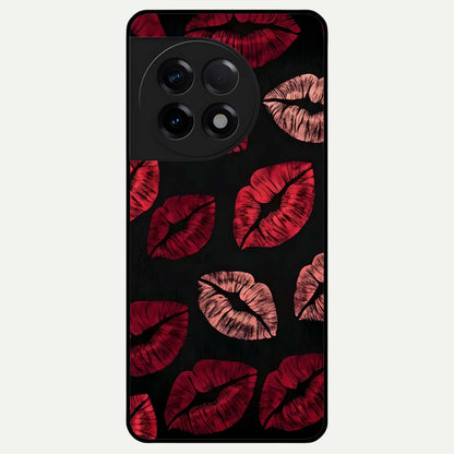  Midnight Kiss Love Glass Case For OnePlus 11R back cover – full design glossy printed glass finish