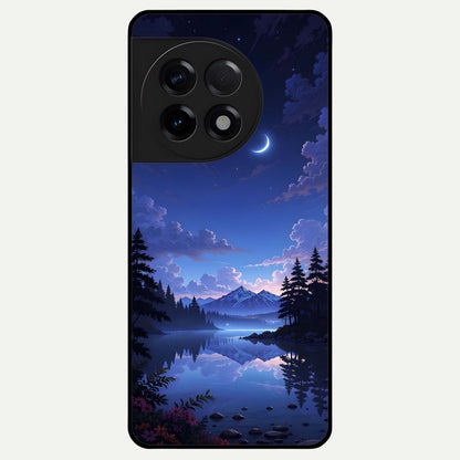  Midnight Lake Peace Glass Case For OnePlus 11R back cover – full design glossy printed glass finish