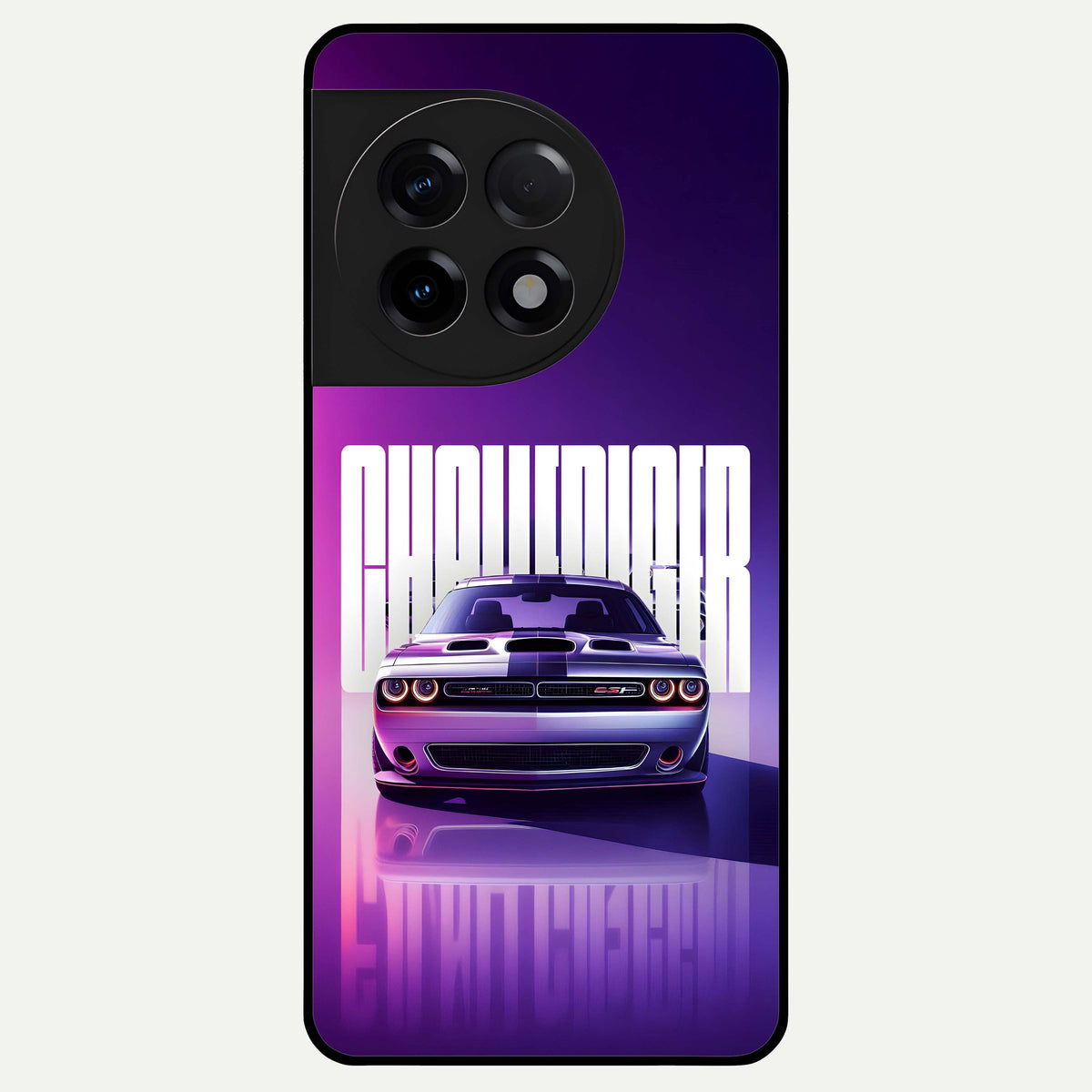  Midnight Muscle Ride Glass Case For OnePlus 11R back cover – full design glossy printed glass finish