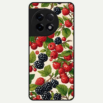  Mixed Berry Collage Glass Case For OnePlus 11R back cover – full design glossy printed glass finish