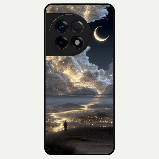  Moonlight Spark Path Glass Case For OnePlus 11R back cover – full design glossy printed glass finish