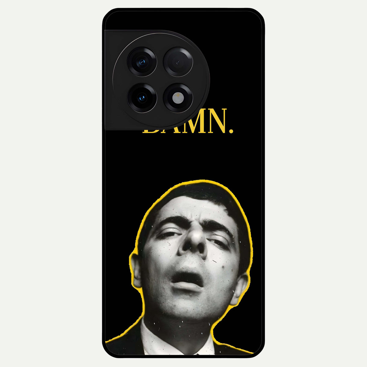  Mr Bean Damn Glass Case For OnePlus 11R back cover – full design glossy printed glass finish