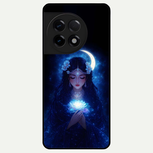  Mystic Moon Queen Glass Case For OnePlus 11R back cover – full design glossy printed glass finish