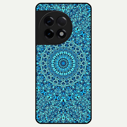  Ocean Bloom Mandala Glass Case For OnePlus 11R back cover – full design glossy printed glass finish