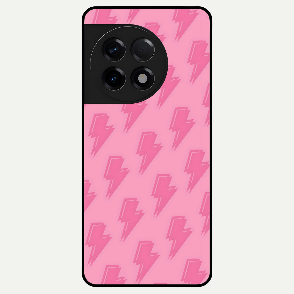  Pink Moo Magic Glass Case For OnePlus 11R back cover – full design glossy printed glass finish