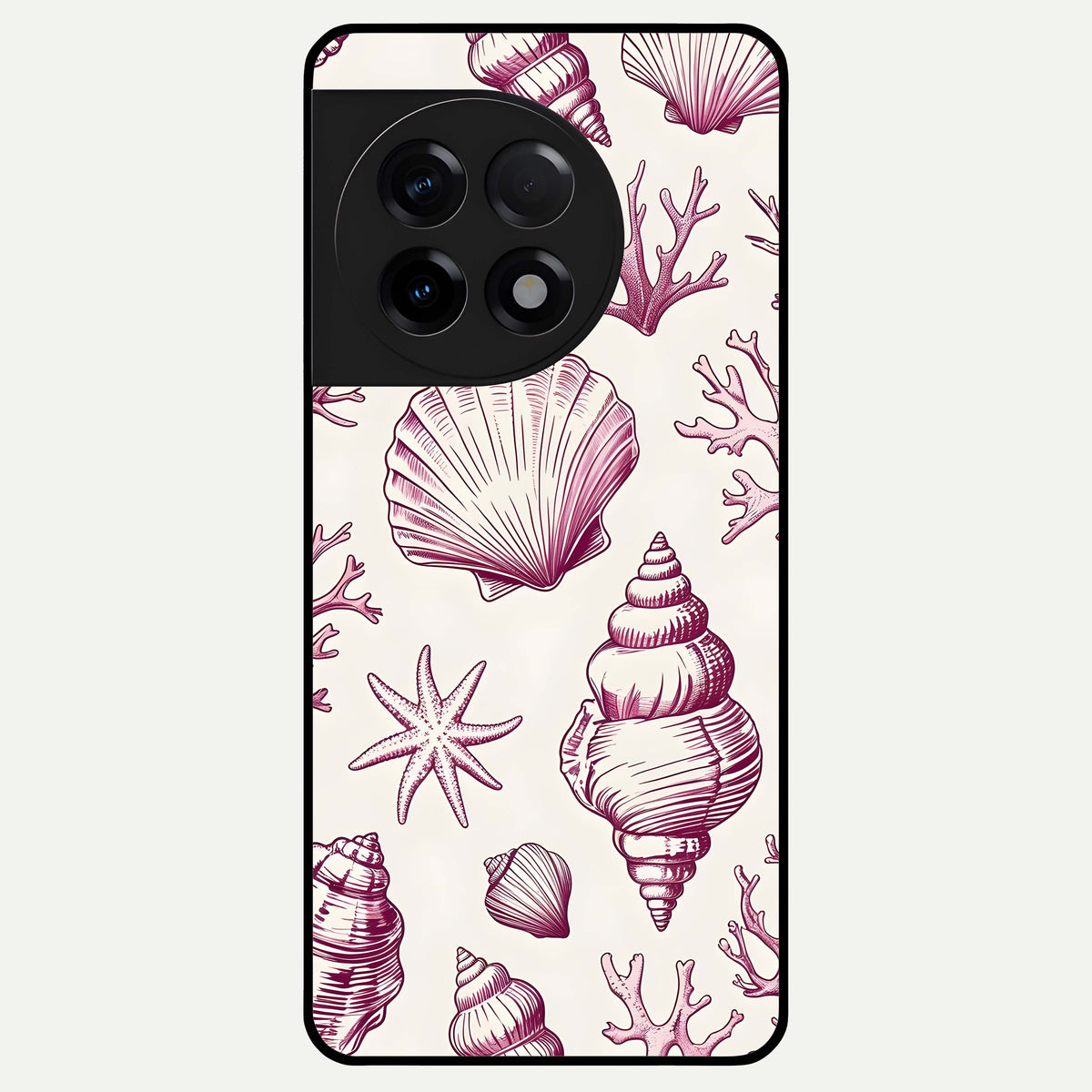  Pink Power Sparks Glass Case For OnePlus 11R back cover – full design glossy printed glass finish