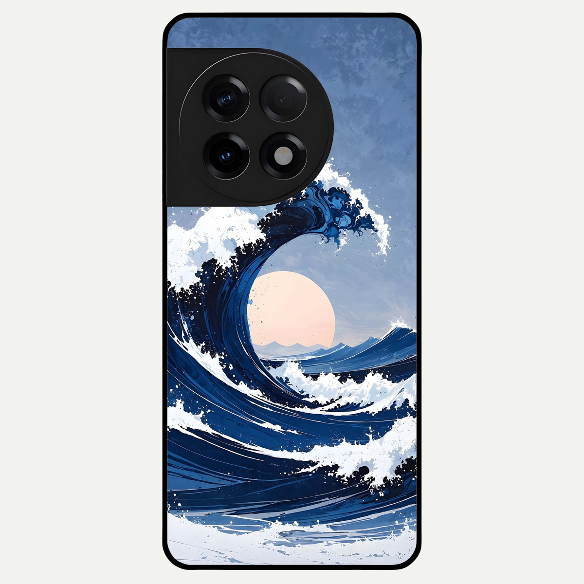  Rising Tide Power Glass Case For OnePlus 11R back cover – full design glossy printed glass finish
