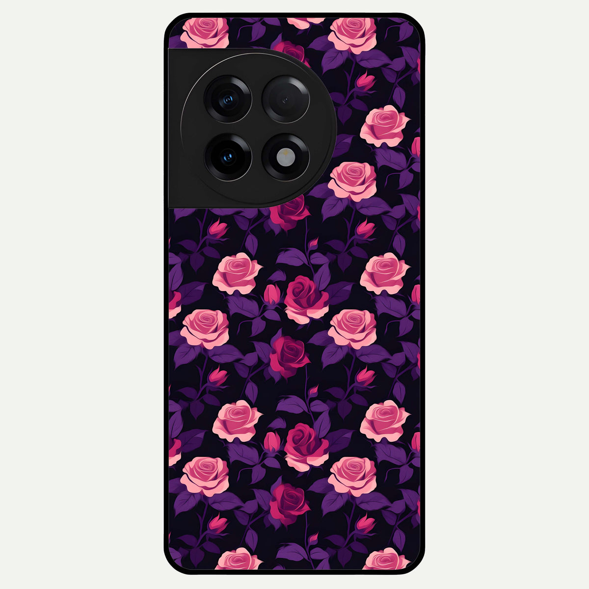  Rose Garden Twilight Glass Case For OnePlus 11R back cover – full design glossy printed glass finish