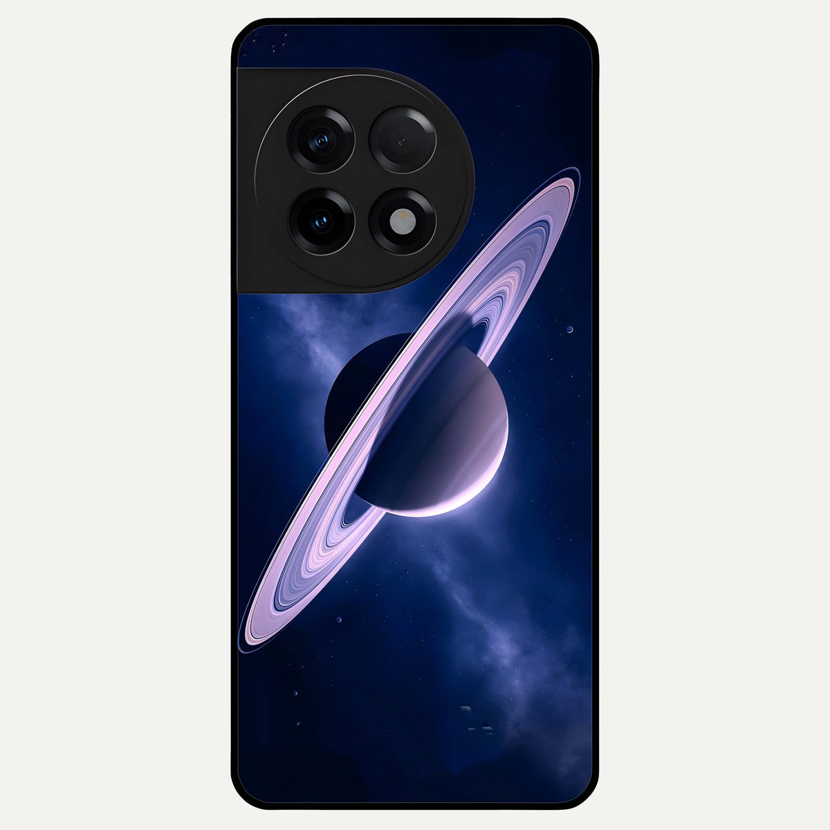  Saturn Ring Mystique Glass Case For OnePlus 11R back cover – full design glossy printed glass finish
