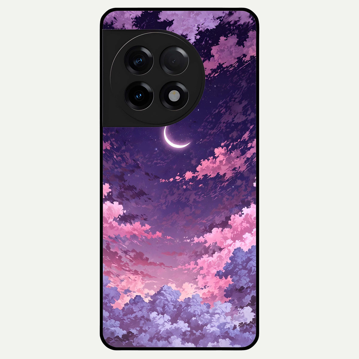  Sky Drift Clouds Glass Case For OnePlus 11R back cover – full design glossy printed glass finish