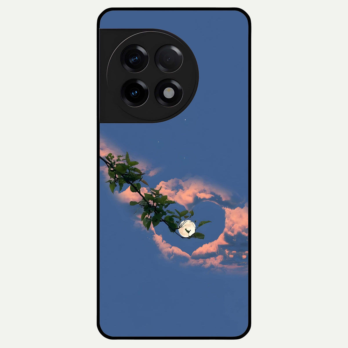  Sky Under Tree Glass Case For OnePlus 11R back cover – full design glossy printed glass finish