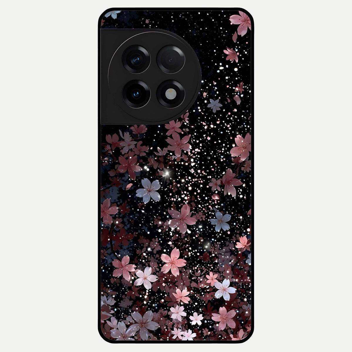  Starlit Flower Dreams Glass Case For OnePlus 11R back cover – full design glossy printed glass finish