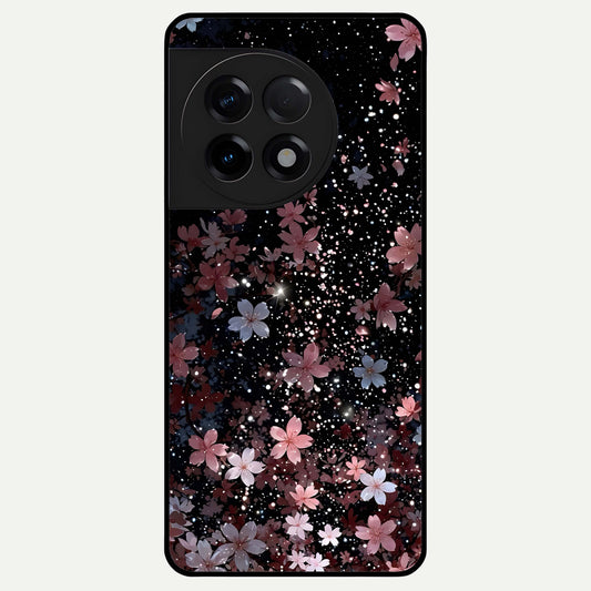  Starlit Flower Dreams Glass Case For OnePlus 11R back cover – full design glossy printed glass finish