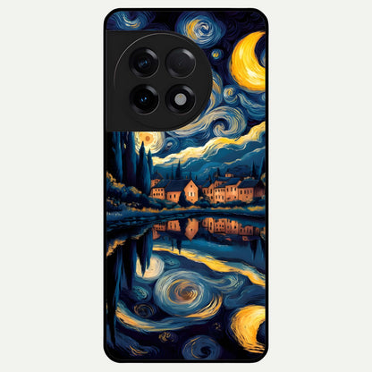  Starry Sky Serenity Glass Case For OnePlus 11R back cover – full design glossy printed glass finish
