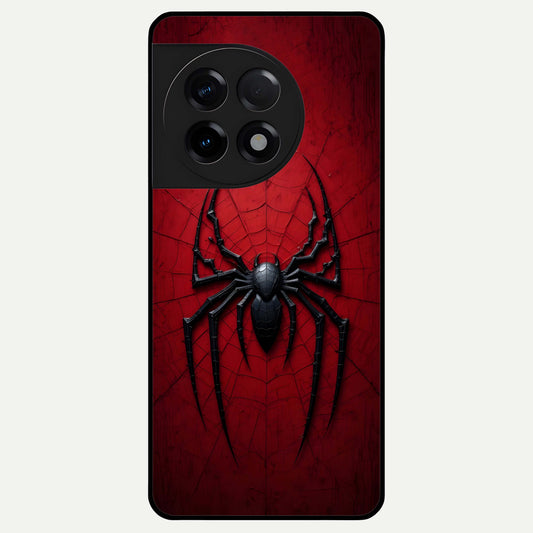  Superhero Web Emblem Glass Case For OnePlus 11R back cover – full design glossy printed glass finish