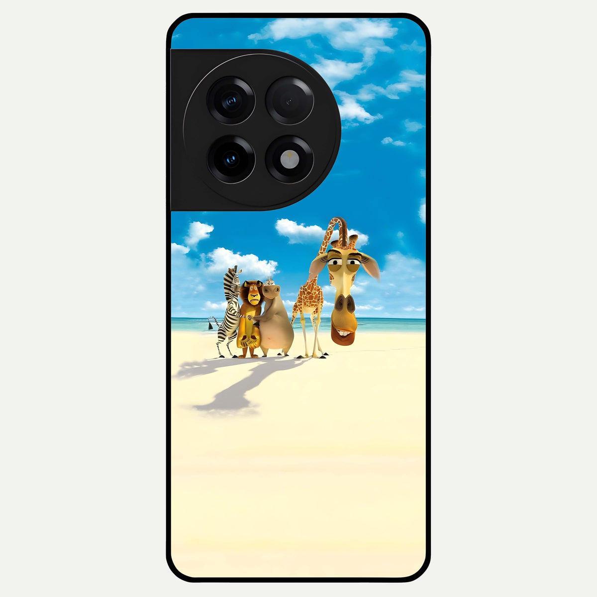  Tropical Fun Squad Glass Case For OnePlus 11R back cover – full design glossy printed glass finish