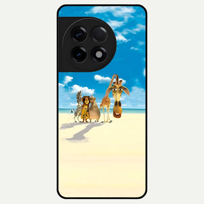  Tropical Fun Squad Glass Case For OnePlus 11R back cover – full design glossy printed glass finish