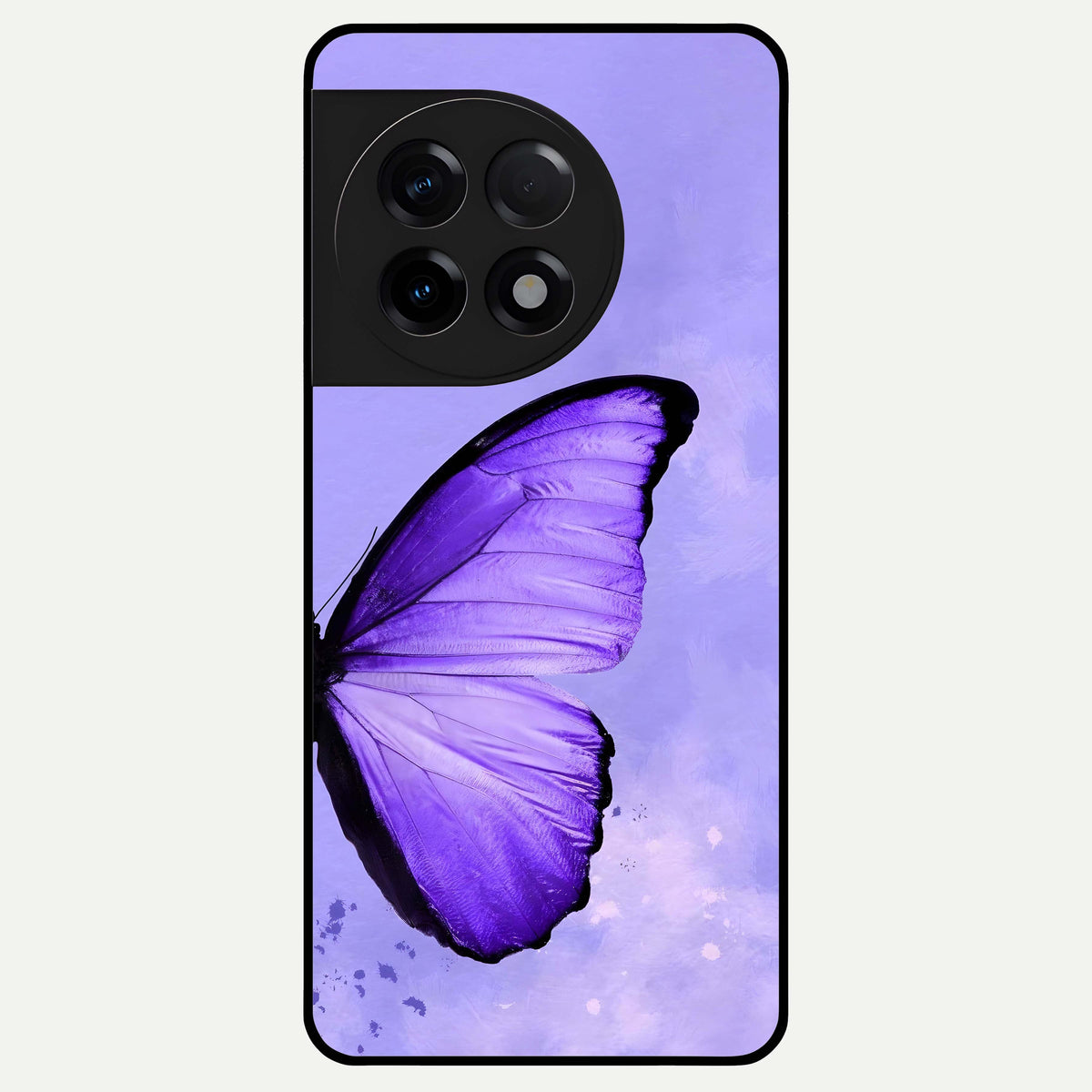  Violet Dream Wing Glass Case For OnePlus 11R back cover – full design glossy printed glass finish