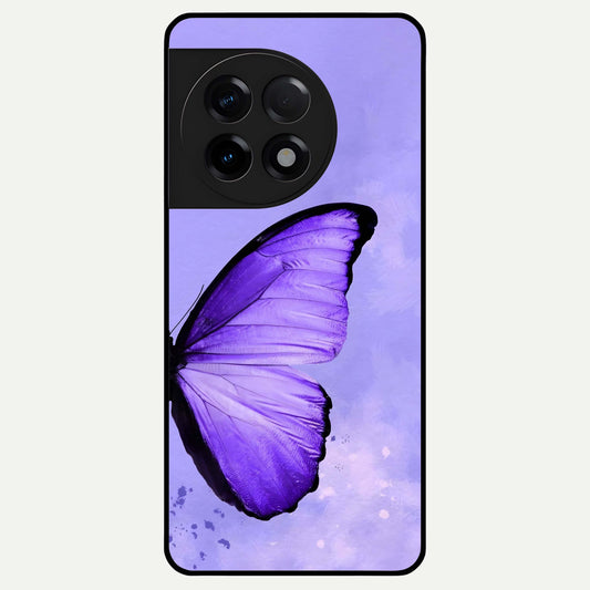  Violet Dream Wing Glass Case For OnePlus 11R back cover – full design glossy printed glass finish