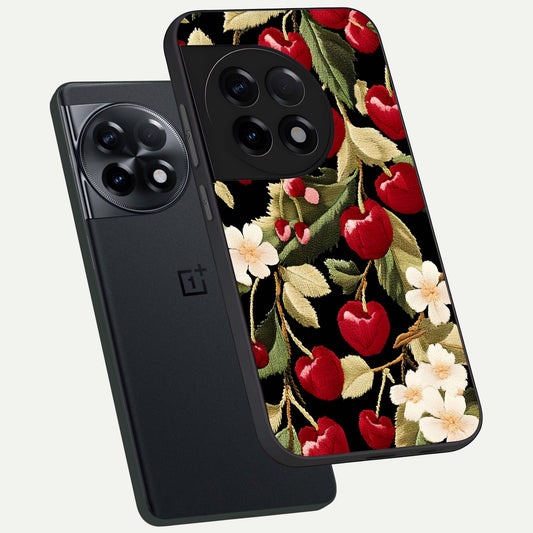  Blooming Spendor Bird phone case For OnePlus 11R showing premium glass back cover with detailed artwork
