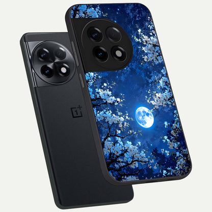  Blossom Moonlight Sky phone case For OnePlus 11R showing premium glass back cover with detailed artwork