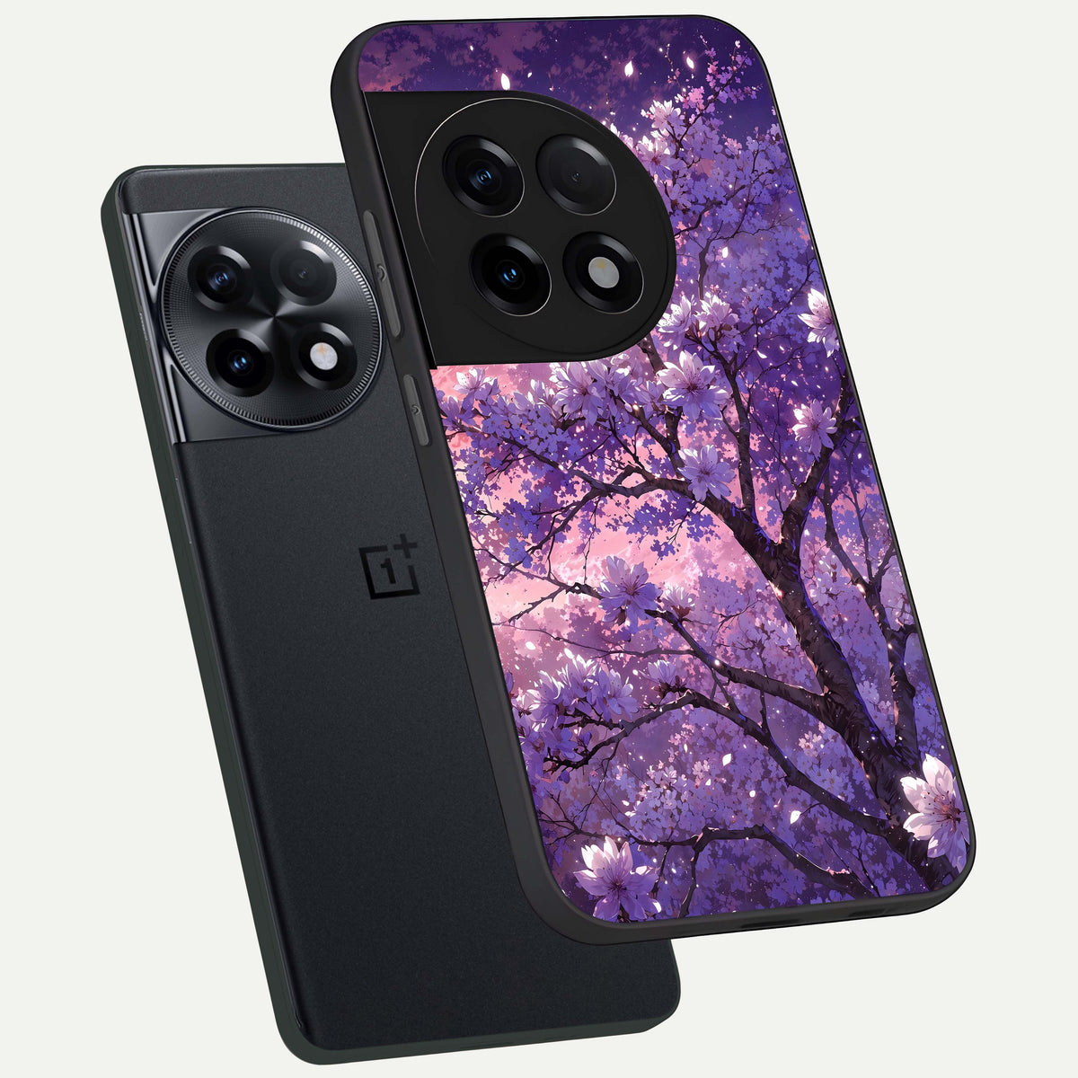  Blossom Tree phone case For OnePlus 11R showing premium glass back cover with detailed artwork