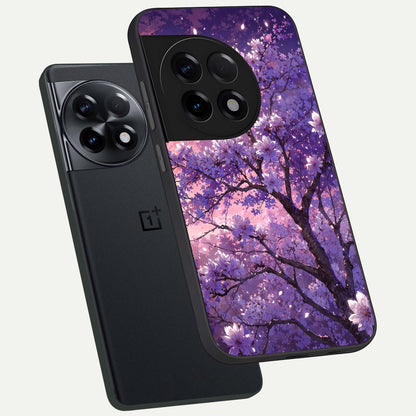  Blossom Tree phone case For OnePlus 11R showing premium glass back cover with detailed artwork