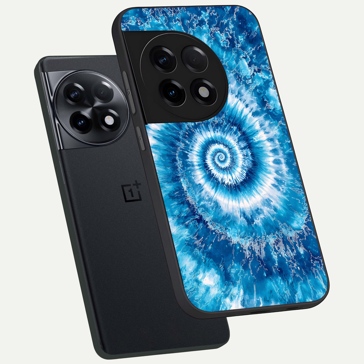  Blue Galaxy Wave phone case For OnePlus 11R showing premium glass back cover with detailed artwork