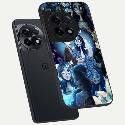  Butterfly Ghost Soul phone case For OnePlus 11R showing premium glass back cover with detailed artwork