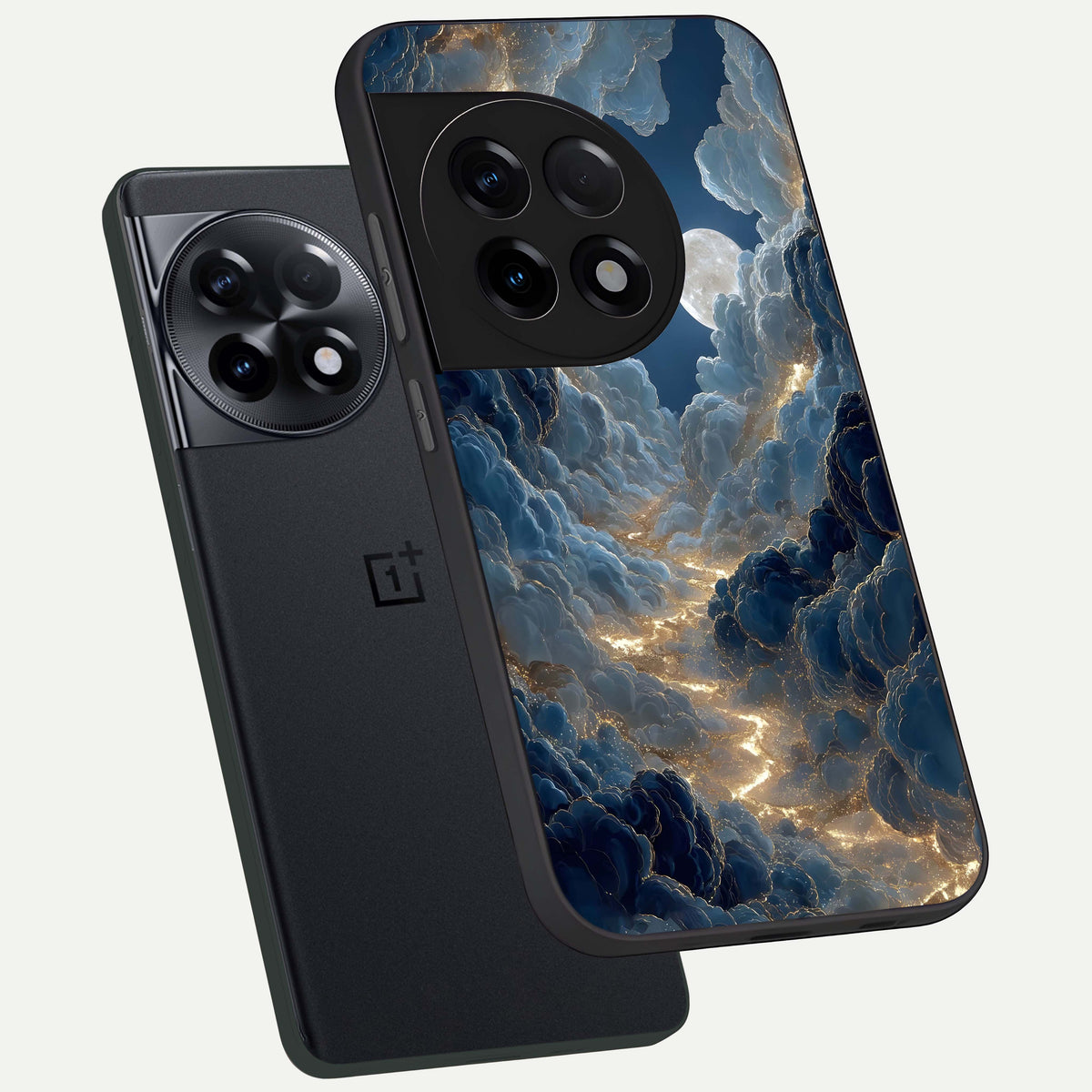  Celestial Cloud Road phone case For OnePlus 11R showing premium glass back cover with detailed artwork