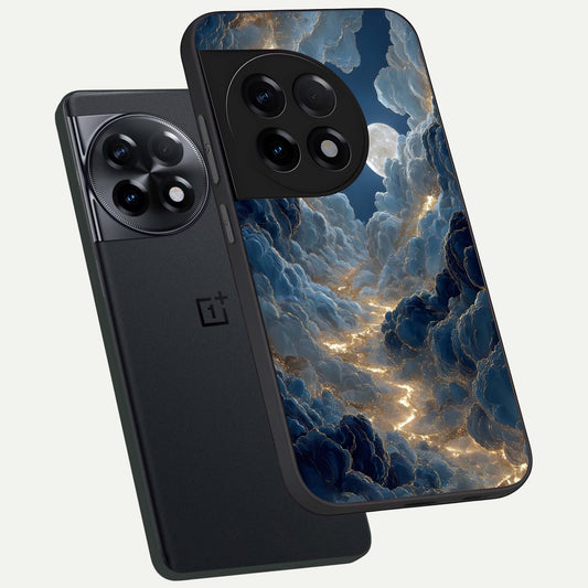  Celestial Cloud Road phone case For OnePlus 11R showing premium glass back cover with detailed artwork