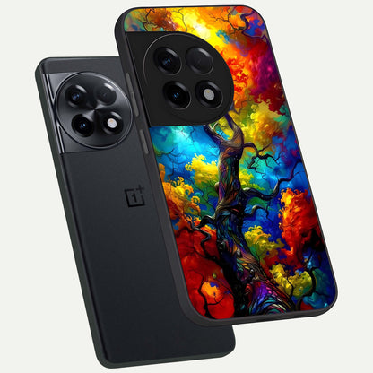 Colorful Soda Bottles phone case For OnePlus 11R showing premium glass back cover with detailed artwork
