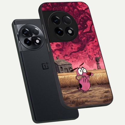  Courage Under Sky phone case For OnePlus 11R showing premium glass back cover with detailed artwork
