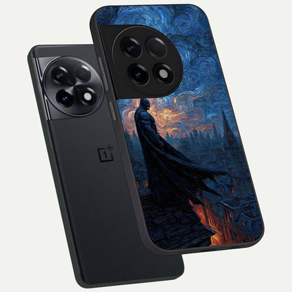  Dark Knight Dusk phone case For OnePlus 11R showing premium glass back cover with detailed artwork