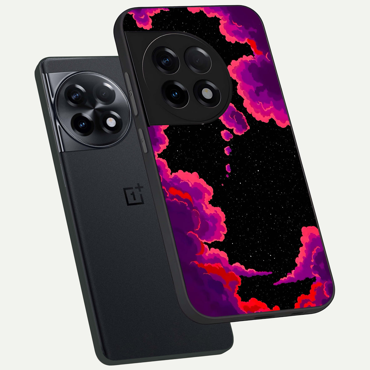  Galaxy Dream Frame phone case For OnePlus 11R showing premium glass back cover with detailed artwork