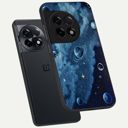  Galaxy Dream Space phone case For OnePlus 11R showing premium glass back cover with detailed artwork