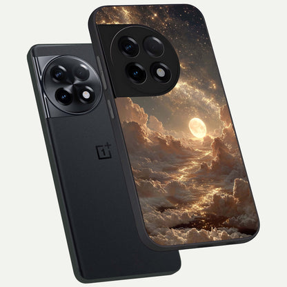  Golden Sky Dream phone case For OnePlus 11R showing premium glass back cover with detailed artwork