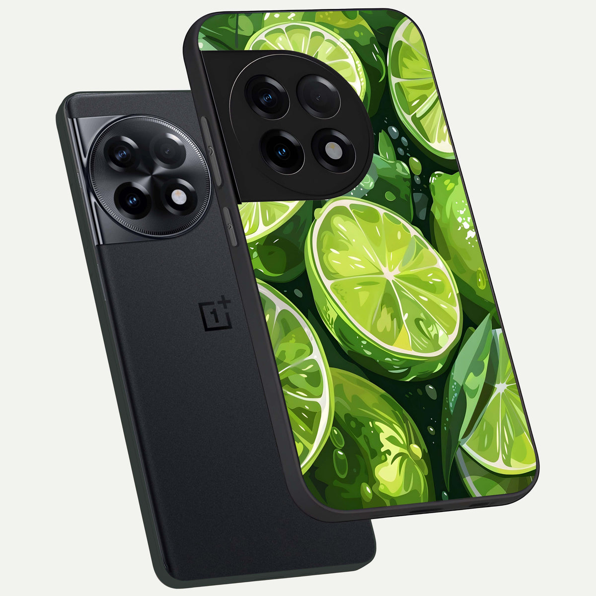  Green Kawasaki phone case For OnePlus 11R showing premium glass back cover with detailed artwork