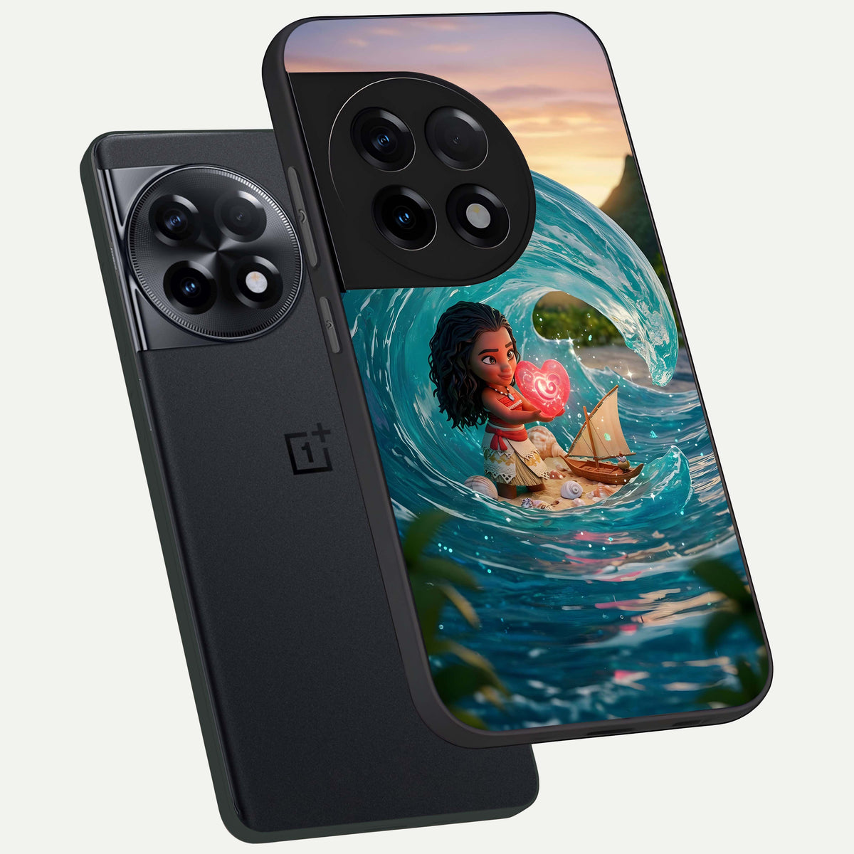  Heart of Ocean phone case For OnePlus 11R showing premium glass back cover with detailed artwork
