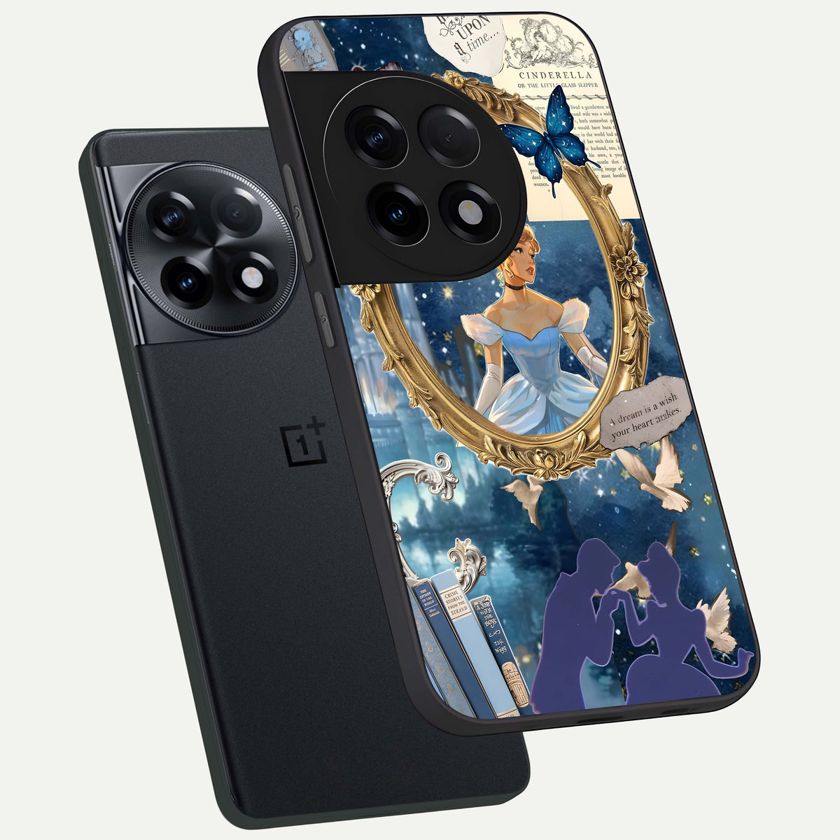  Midnight Queen phone case For OnePlus 11R showing premium glass back cover with detailed artwork