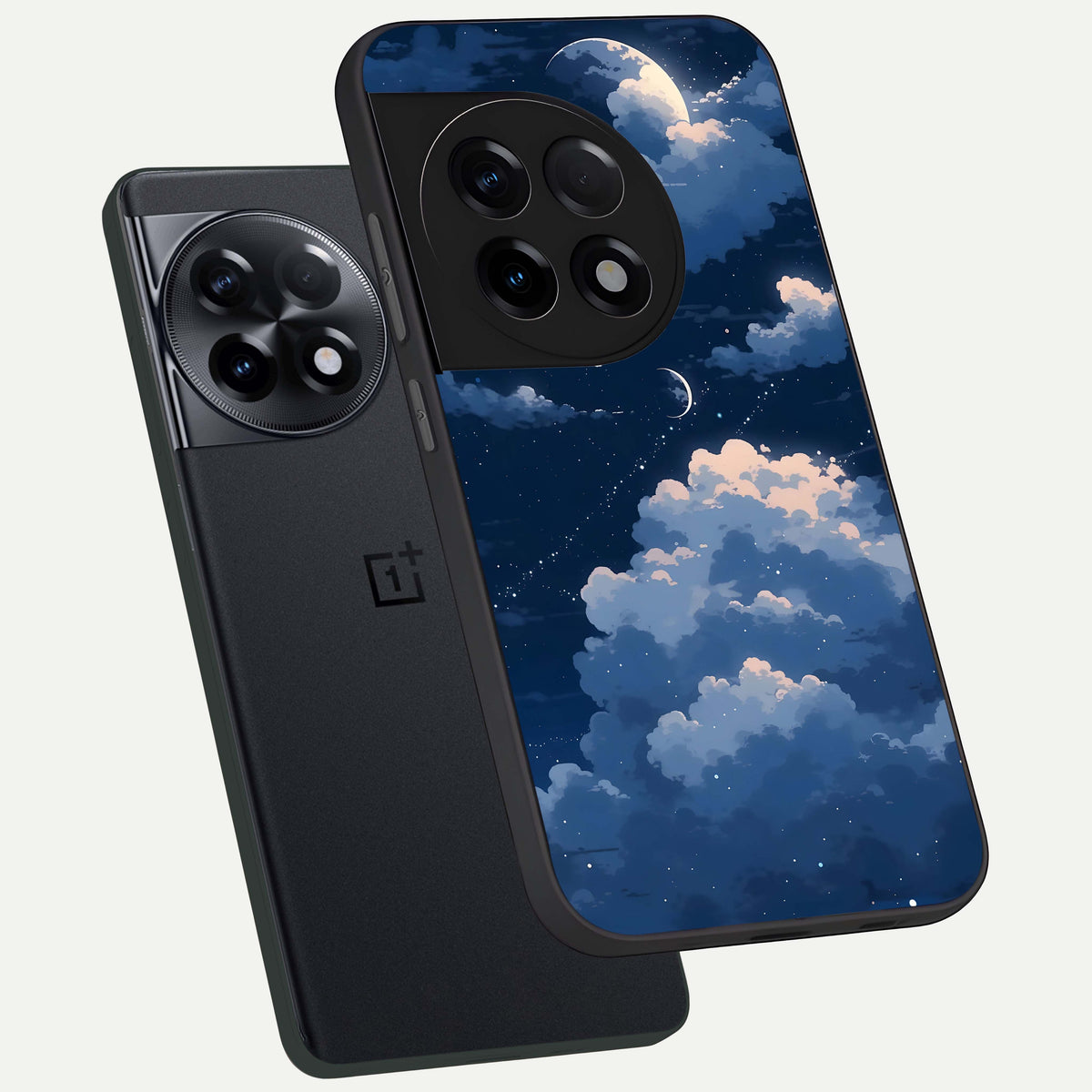  Moon Dream Haze phone case For OnePlus 11R showing premium glass back cover with detailed artwork