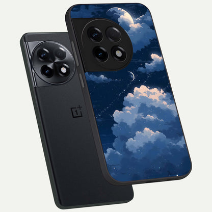  Moon Dream Haze phone case For OnePlus 11R showing premium glass back cover with detailed artwork