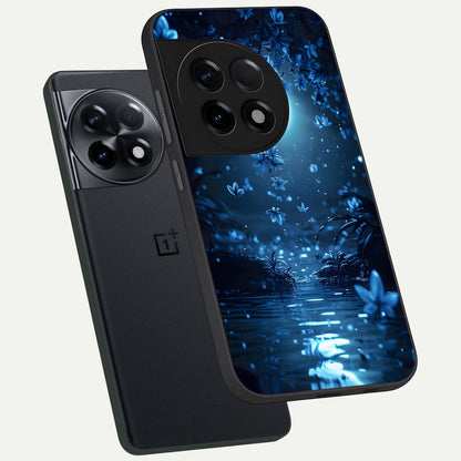  Moonlight Petal Dream phone case For OnePlus 11R showing premium glass back cover with detailed artwork
